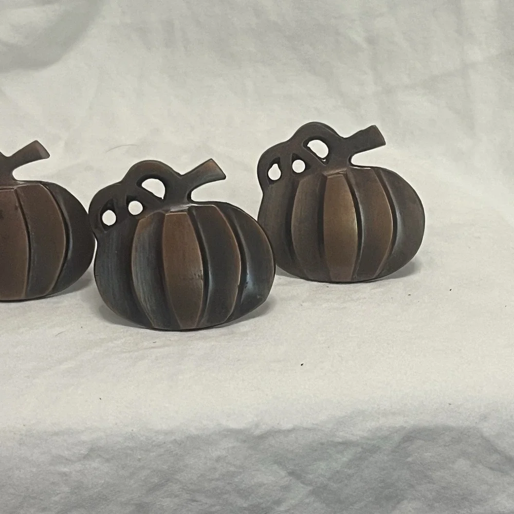 6 pcs Halloween Thanksgiving Napkin Rings, Metal Pumpkin Holders, Spooky Decor‎